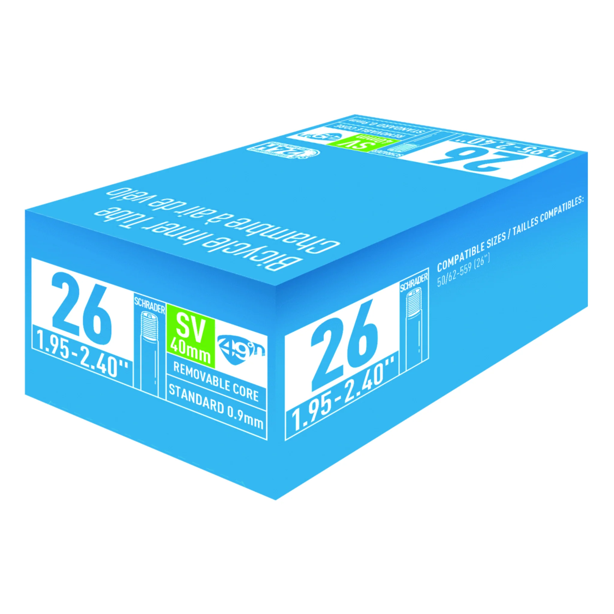 49N Inner Tube  Schrader Valve 26 x 1.50-1.95