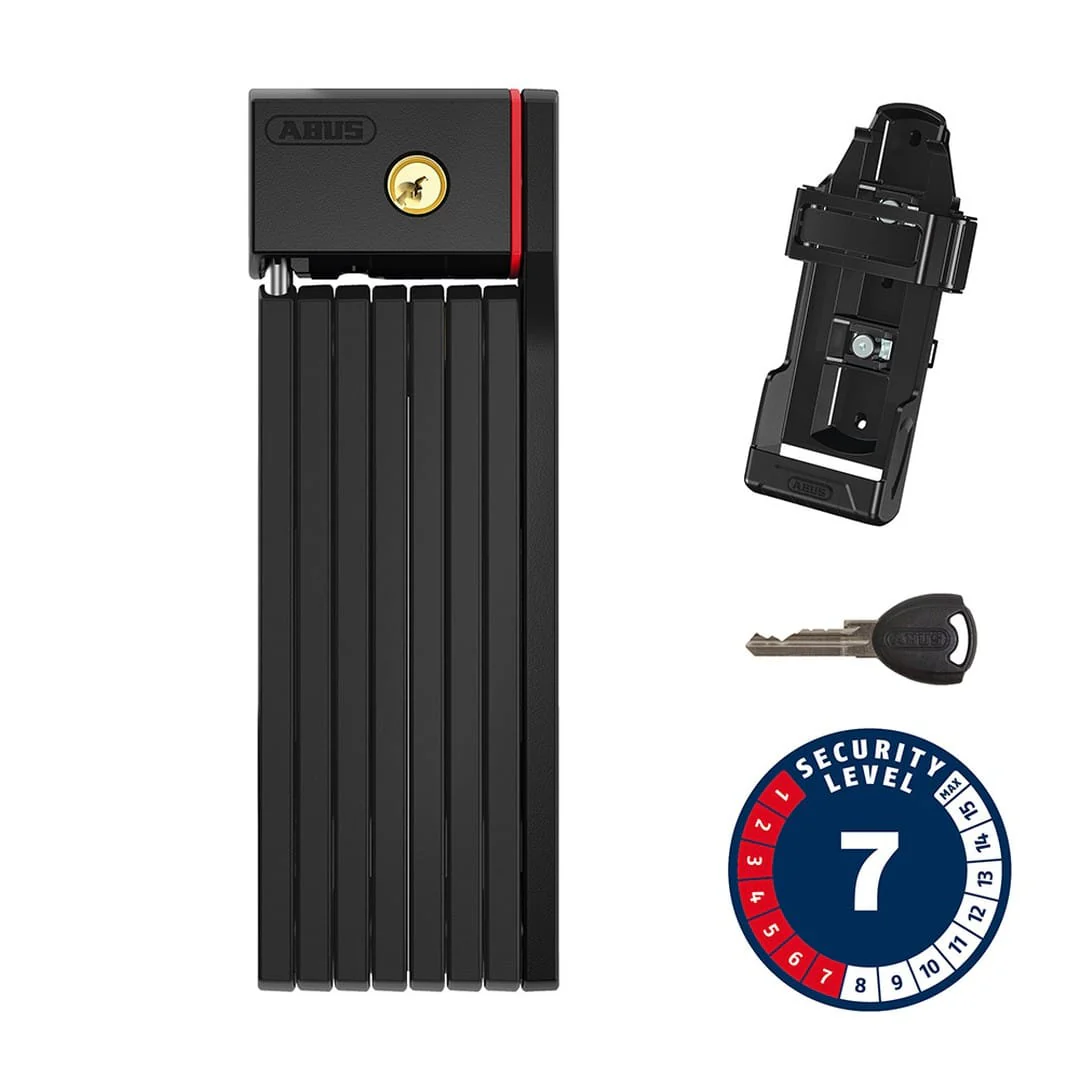 Abus, Bordo uGrip 5700 SH, Folding Lock, Key, 80cm, 2.6', 5mm, Black