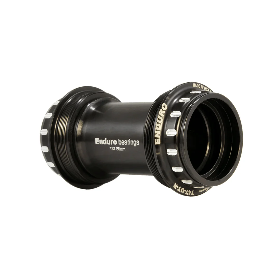 Enduro T47 Threaded Bottom Bracket, Stainless Steel, Campy Ultratorque, Black (adapts Campagnolo crank to T47 shell)