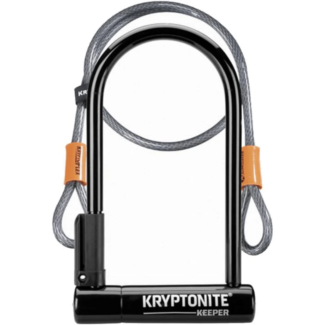 Kryptonite Keeper 12 U-Lock with 4' Flex Cable