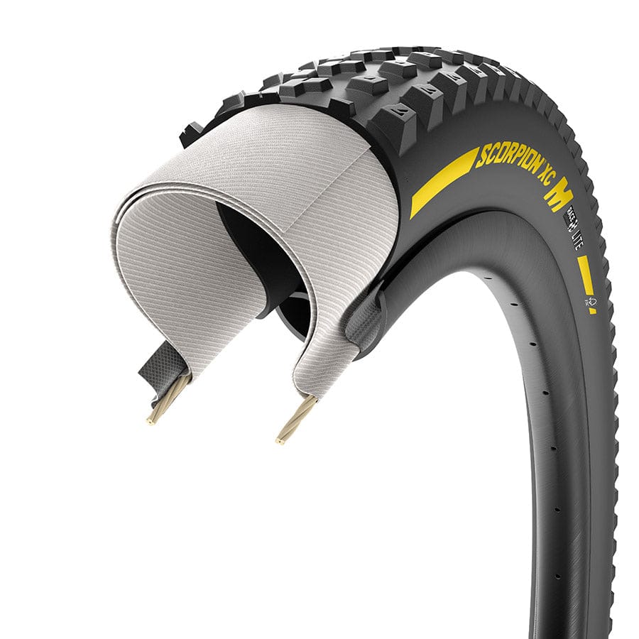 Pirelli Scorpion XC M Mountain Tire, 29x2.40, Folding, Tubeless Ready, SmartGRIP, ProWALL Yellow - Image 2