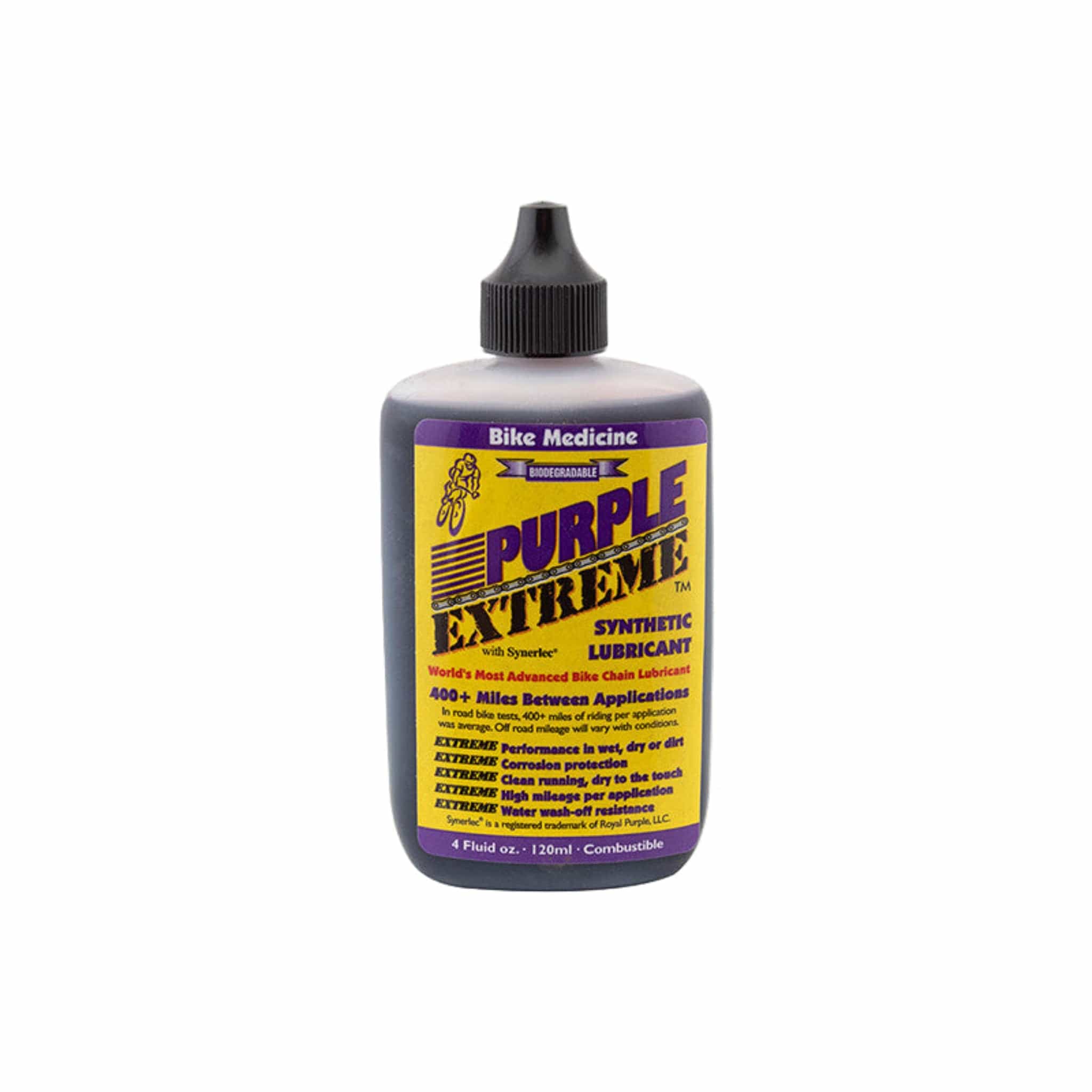 Bike Medicine Purple Extreme Synthetic Lubricant 120ml/4oz.