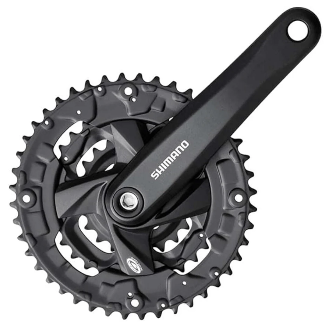Shimano, FC-M371, Crankset, 9 sp., 170mm, 22/32/44T, Square, 50mm, Black