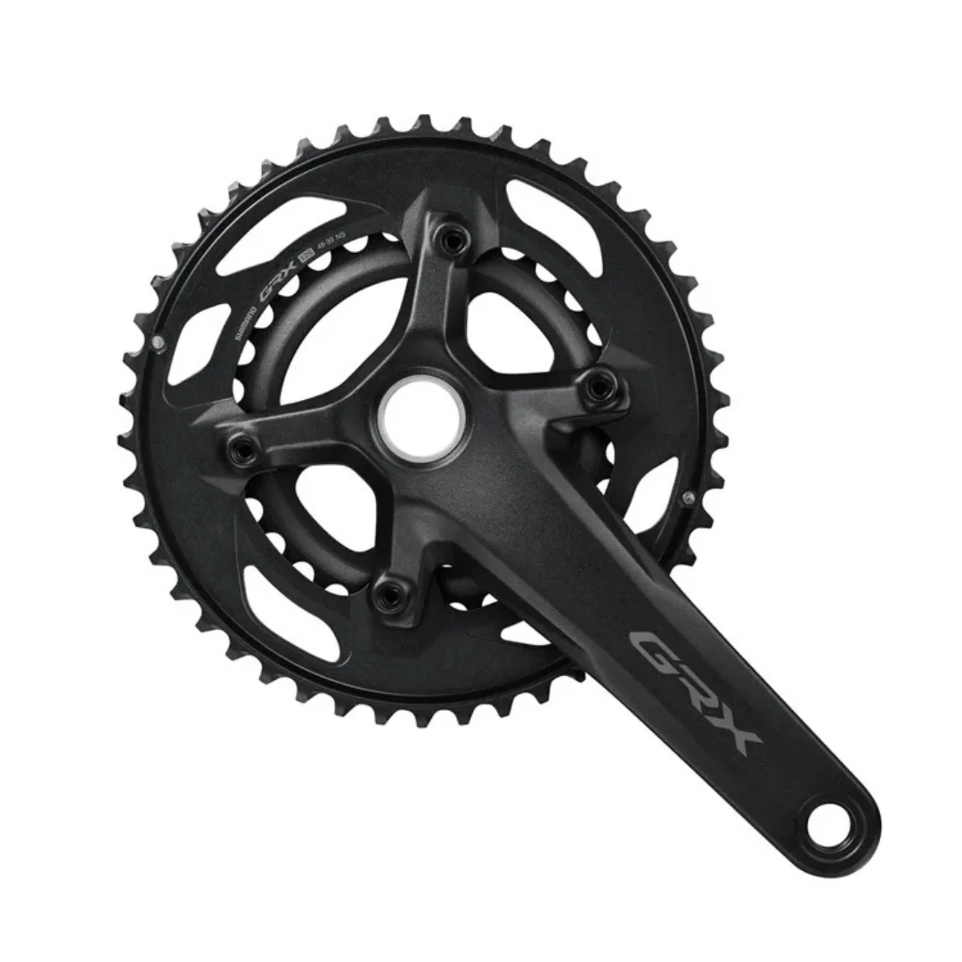 Shimano GRX FC-RX610-2, Crankset, Speed: 12, Spindle: 24mm, BCD: 80/110, 30/46, 170mm, Black, Road Disc