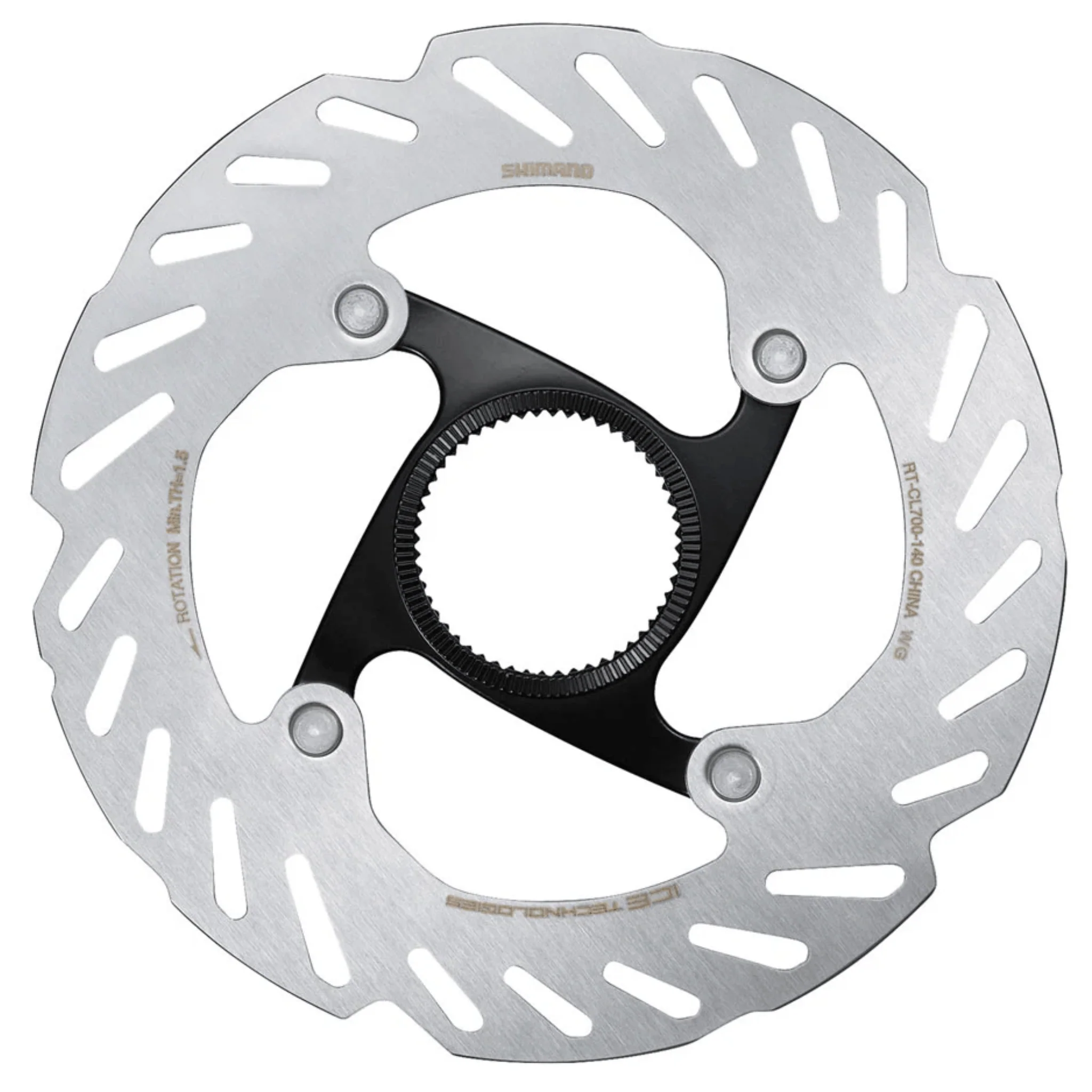 Shimano RT-CL700 Center Lock Disc Brake Rotor w/ Lock Ring 140mm (SS)