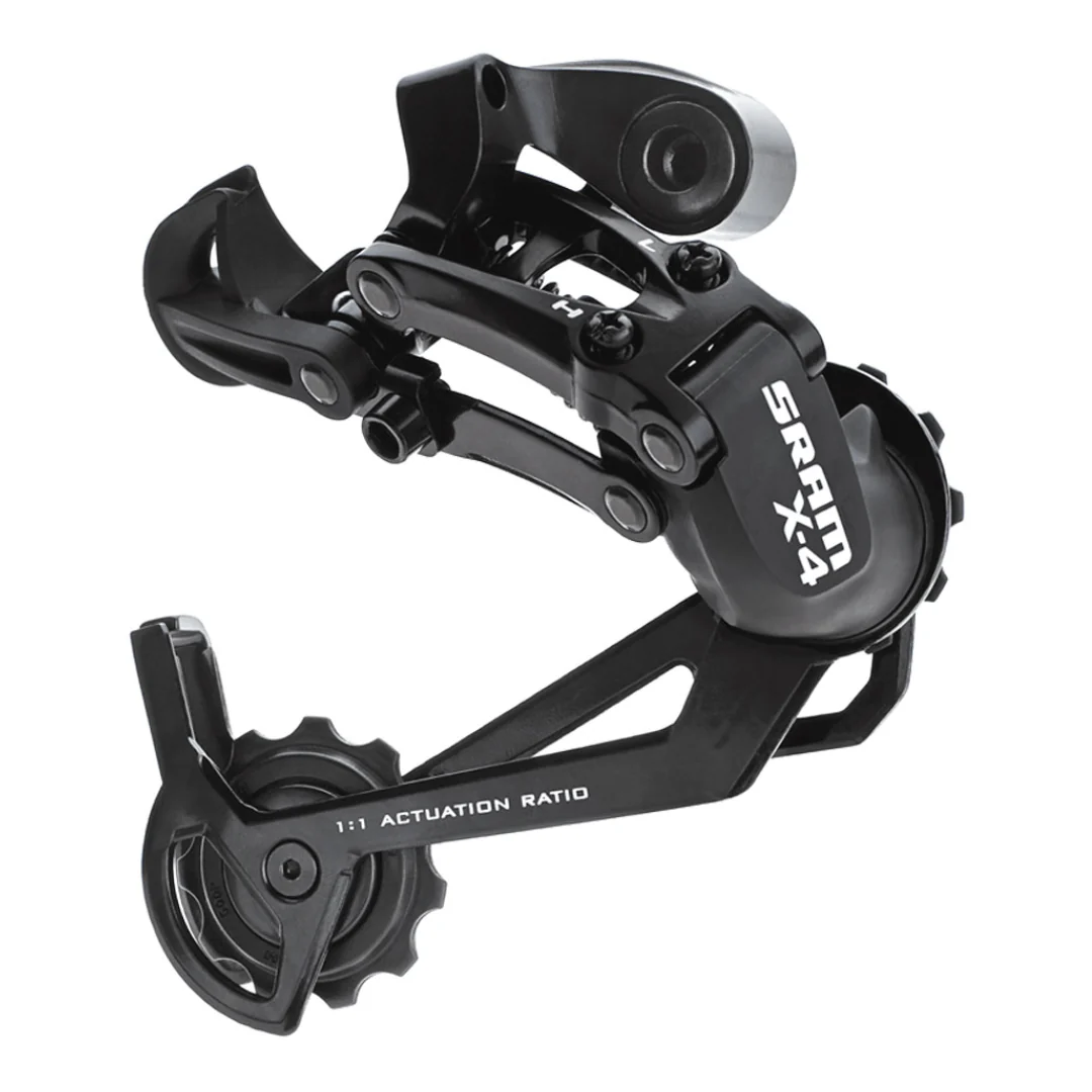 SRAM, X4, Rear derailleur 7/8/9 Speed Long cage Black