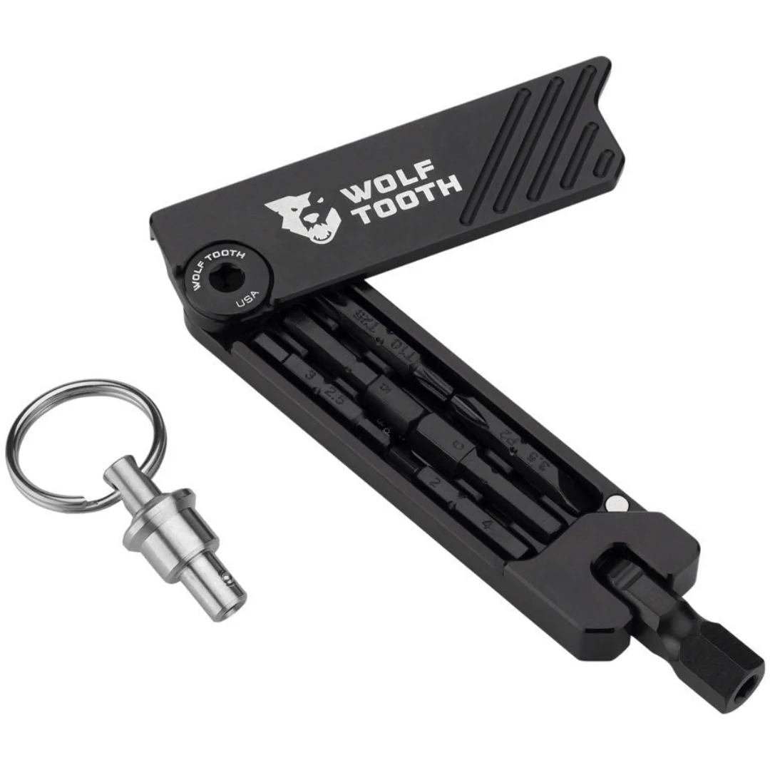Wolf Tooth Components 6-Bit Hex Wrench Multi-Tool with Keyring - Black